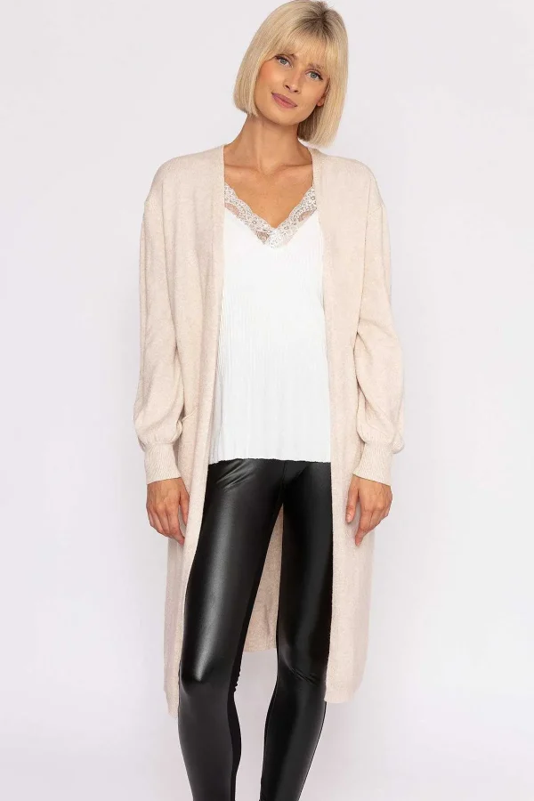 J'aime la Vie Longline Cardigan In Beige*Women Jumpers & Cardigans
