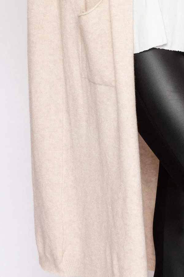 J'aime la Vie Longline Cardigan In Beige*Women Jumpers & Cardigans