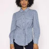 Kelly & Grace Weekend Longline Shirt In Blue*Women Tops & Blouses