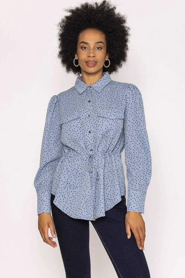 Kelly & Grace Weekend Longline Shirt In Blue*Women Tops & Blouses