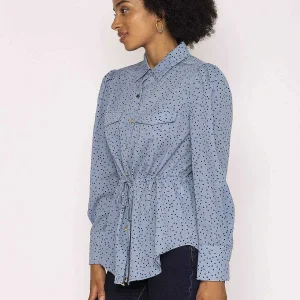 Kelly & Grace Weekend Longline Shirt In Blue*Women Tops & Blouses