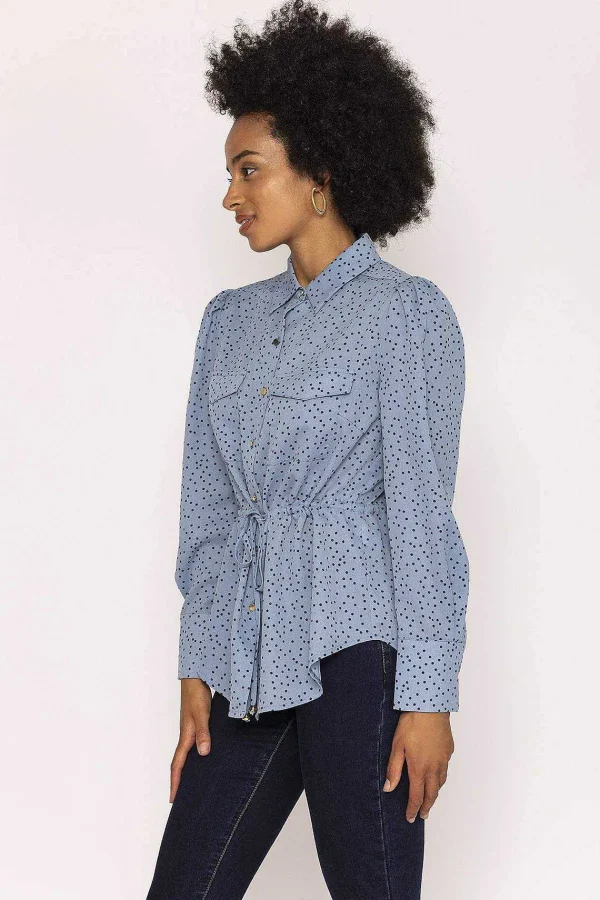 Kelly & Grace Weekend Longline Shirt In Blue*Women Tops & Blouses