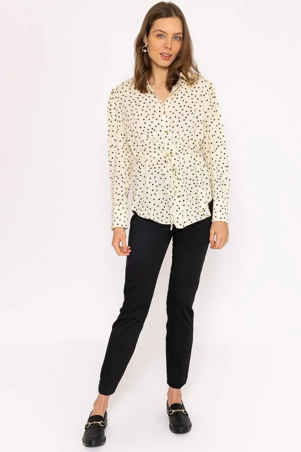 Rowen Avenue Longline Tie Shirt In Mono*Women Tops & Blouses