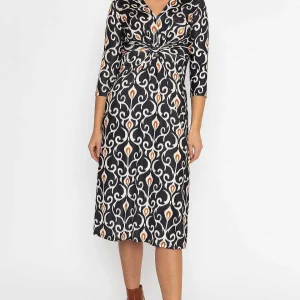 Pala D'oro Louisa Midi Dress In Black Print*Women Dresses & Jumpsuits