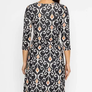 Pala D'oro Louisa Midi Dress In Black Print*Women Dresses & Jumpsuits