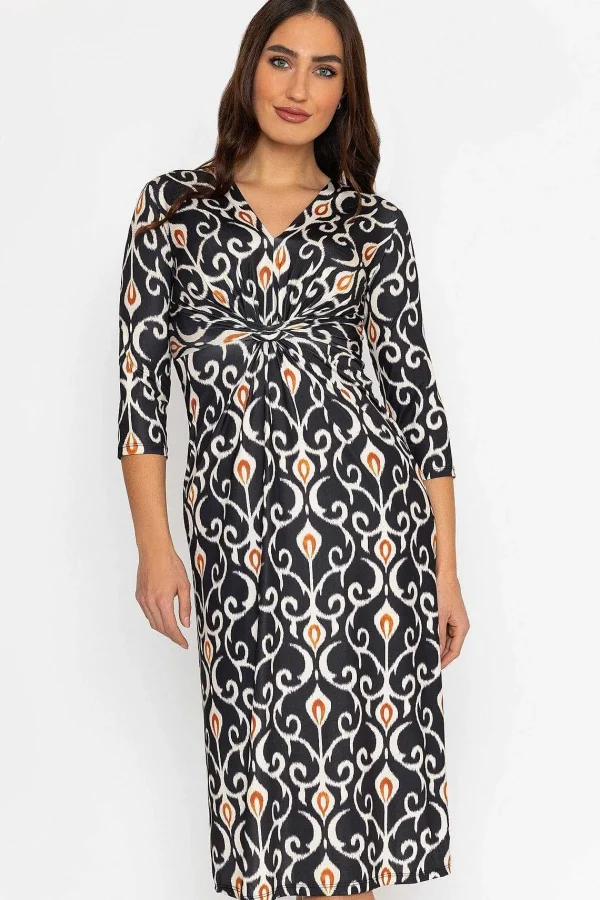 Pala D'oro Louisa Midi Dress In Black Print*Women Dresses & Jumpsuits
