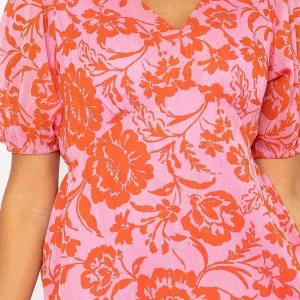 Rowen Avenue Luna Pink Print Midi Dress* Sale Dresses