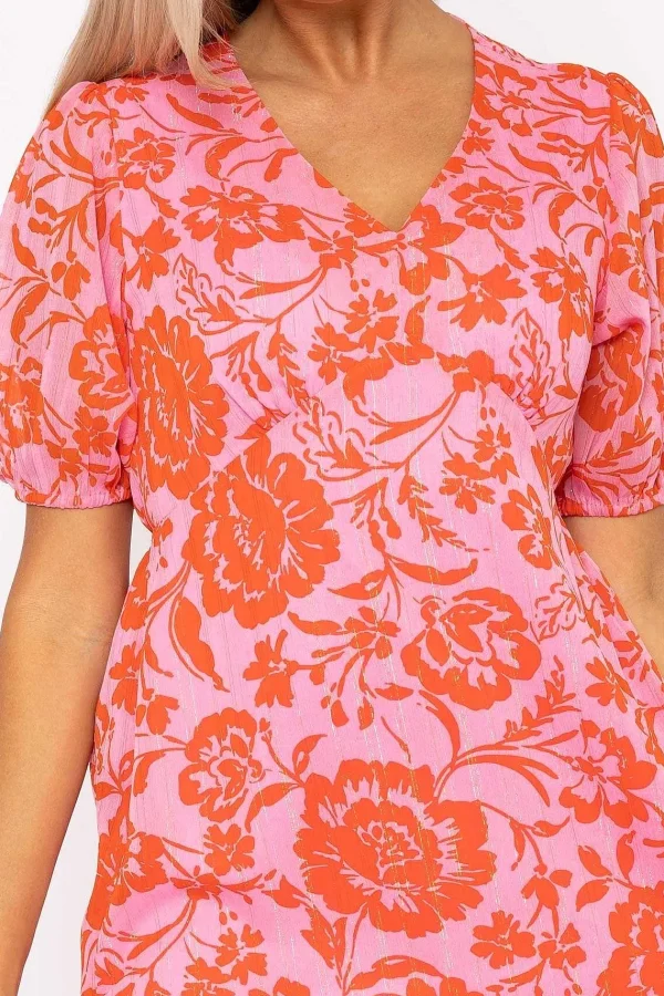 Rowen Avenue Luna Pink Print Midi Dress* Sale Dresses