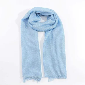 SOUL Accessories Lurex Pleated Occasion Scarf In Blue* Accessories