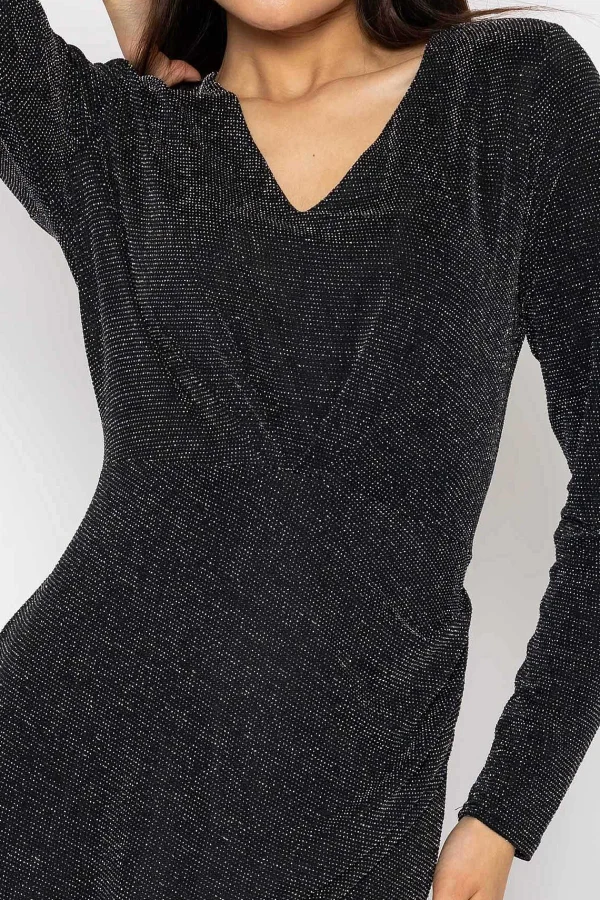 J'aime la Vie Lurex Taylor Dress In Black*Women Dresses & Jumpsuits