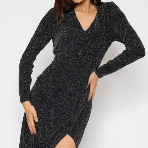 J'aime la Vie Lurex Taylor Dress In Black*Women Dresses & Jumpsuits