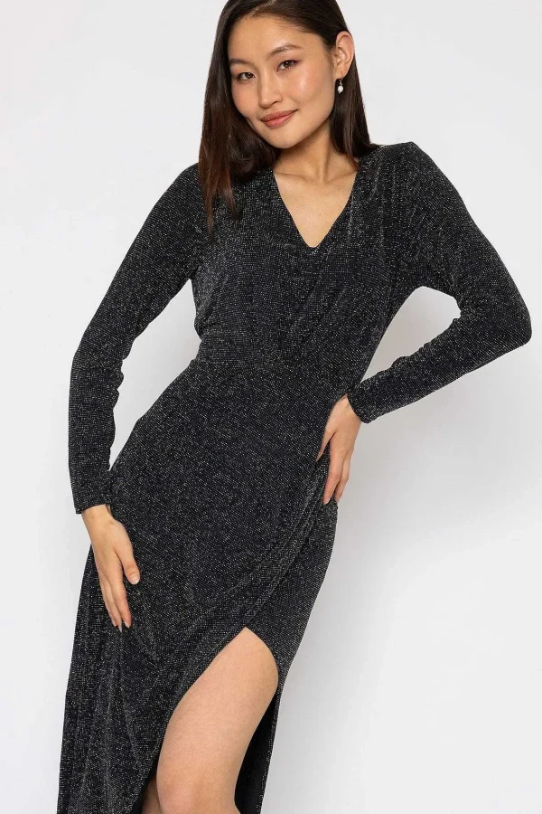 J'aime la Vie Lurex Taylor Dress In Black*Women Dresses & Jumpsuits