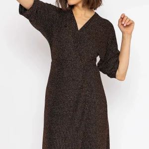Rowen Avenue Lurex Wrap Dress In Bronze*Women Dresses & Jumpsuits