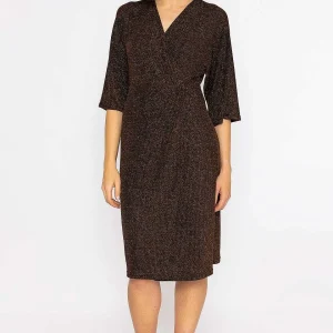 Rowen Avenue Lurex Wrap Dress In Bronze*Women Dresses & Jumpsuits