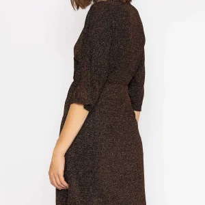 Rowen Avenue Lurex Wrap Dress In Bronze*Women Dresses & Jumpsuits