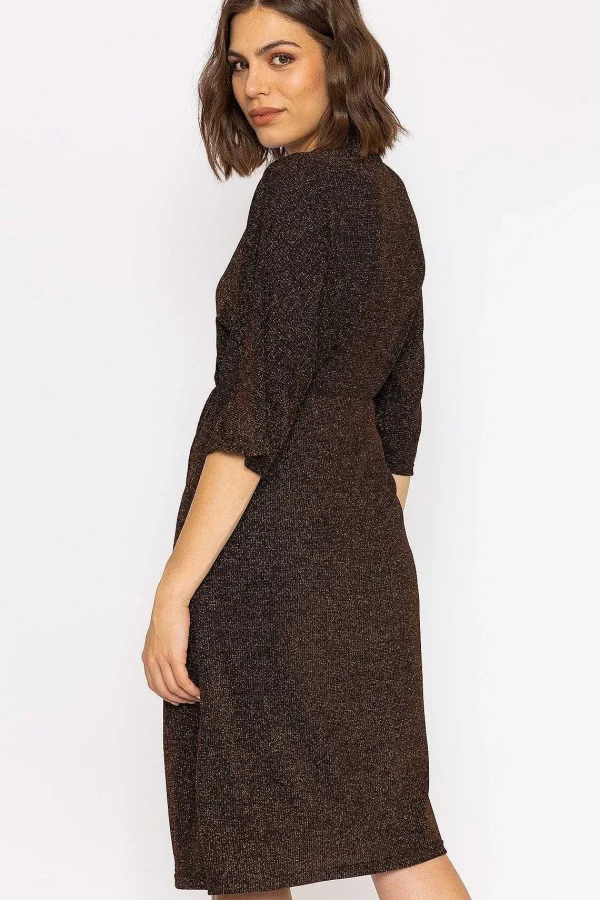 Rowen Avenue Lurex Wrap Dress In Bronze*Women Dresses & Jumpsuits
