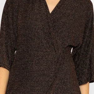 Rowen Avenue Lurex Wrap Dress In Bronze*Women Dresses & Jumpsuits