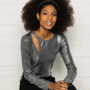 Pala D'oro Sport Luxx Top In Silver*Women Tops & Blouses