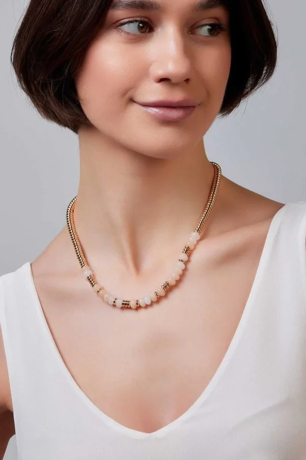 Knight & Day Maleah Beige & Gold Necklace* Jewellery