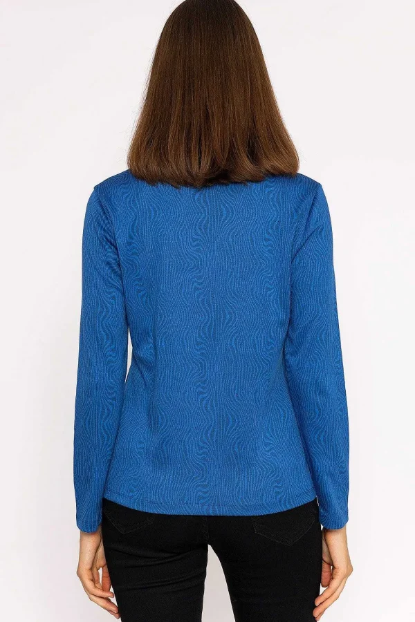 Rowen Avenue Marble Crew Neck Sweatshirts In Blue*Women Hoodies & Sweatshirts