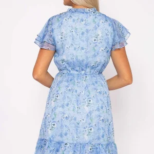 Rowen Avenue Maria Blue Printed Knee Dress* Sale Dresses