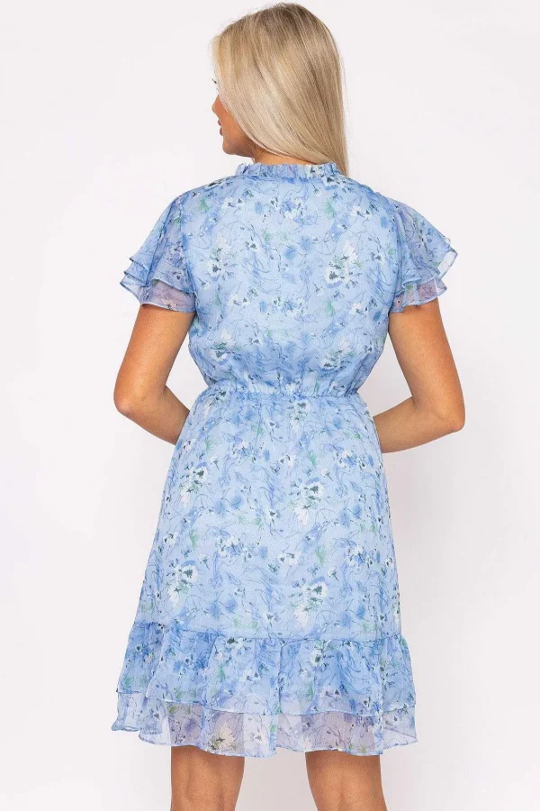 Rowen Avenue Maria Blue Printed Knee Dress* Sale Dresses