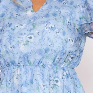 Rowen Avenue Maria Blue Printed Knee Dress* Sale Dresses
