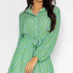 Pala D'oro Maria Mini Dress In Green Print*Women Dresses & Jumpsuits