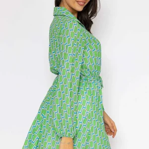Pala D'oro Maria Mini Dress In Green Print*Women Dresses & Jumpsuits