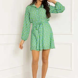 Pala D'oro Maria Mini Dress In Green Print*Women Dresses & Jumpsuits