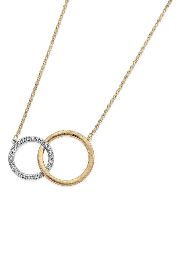Tipperary Crystal Jewellery Matt & Pave Circles Pendant* Boxed Gifts