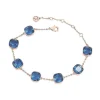 Tipperary Crystal Jewellery Maureen Ohara Blue Cushion Stone Rose Gold Bracelet* Boxed Gifts