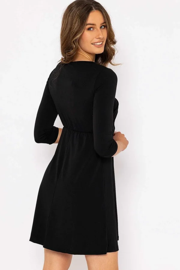 Pala D'oro Meghan Black Mini Dress* Sale Dresses