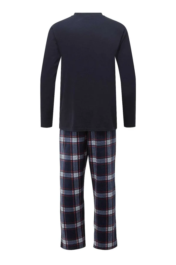 Marlon Sleepwear Mens Check Pyjamas In Navy*Women Nightwear