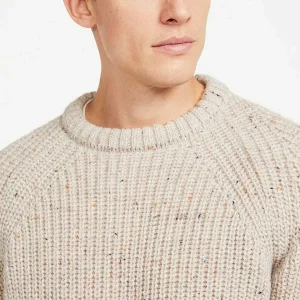 Aran Woollen Mills Men'S Crew Neck Raglan Sweater In Beige* Him