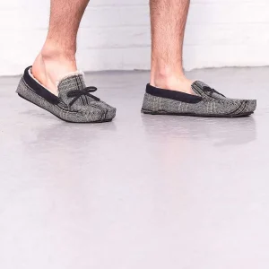 Portland Mens Luxury Moccasin Slippers In Tweed*Women Nightwear