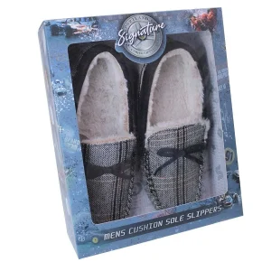 Portland Mens Luxury Moccasin Slippers In Tweed*Women Nightwear
