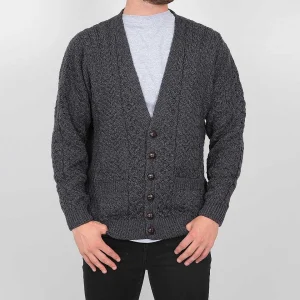 Aran Woollen Mills Mens V Neck Cardigan*Women Jumpers & Cardigans