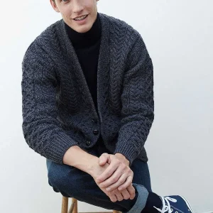 Aran Woollen Mills Mens V Neck Cardigan*Women Jumpers & Cardigans