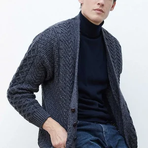 Aran Woollen Mills Mens V Neck Cardigan*Women Jumpers & Cardigans