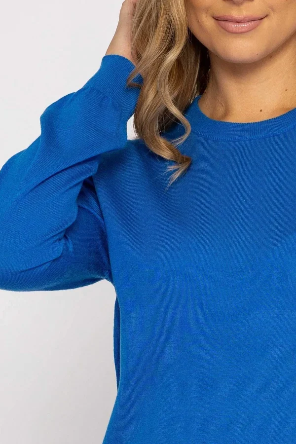 Kelly & Grace Weekend Merino Blend Crew In Blue*Women Jumpers & Cardigans