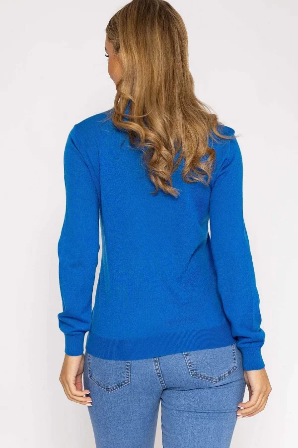 Kelly & Grace Weekend Merino Blend Crew In Blue*Women Jumpers & Cardigans