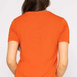 Kelly & Grace Weekend Merino Short Sleeve Crew In Orange*Women Jumpers & Cardigans