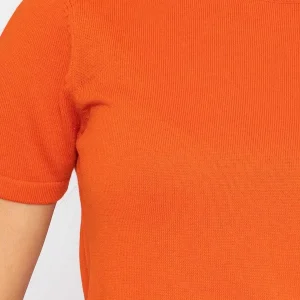 Kelly & Grace Weekend Merino Short Sleeve Crew In Orange*Women Jumpers & Cardigans