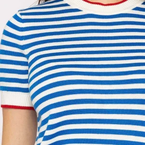 Kelly & Grace Weekend Merino Stripe Crew In Navy*Women Jumpers & Cardigans