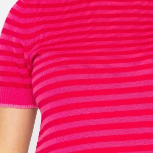 Kelly & Grace Weekend Merino Stripe Crew In Pink*Women Jumpers & Cardigans