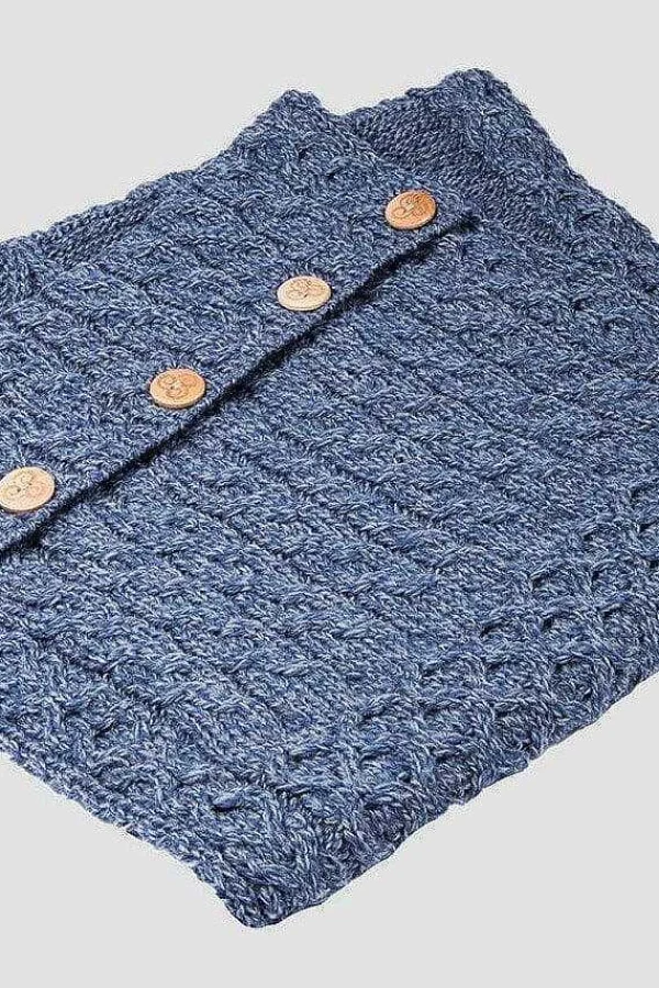 Aran Woollen Mills Merino Wool Throw In Denim* Throws