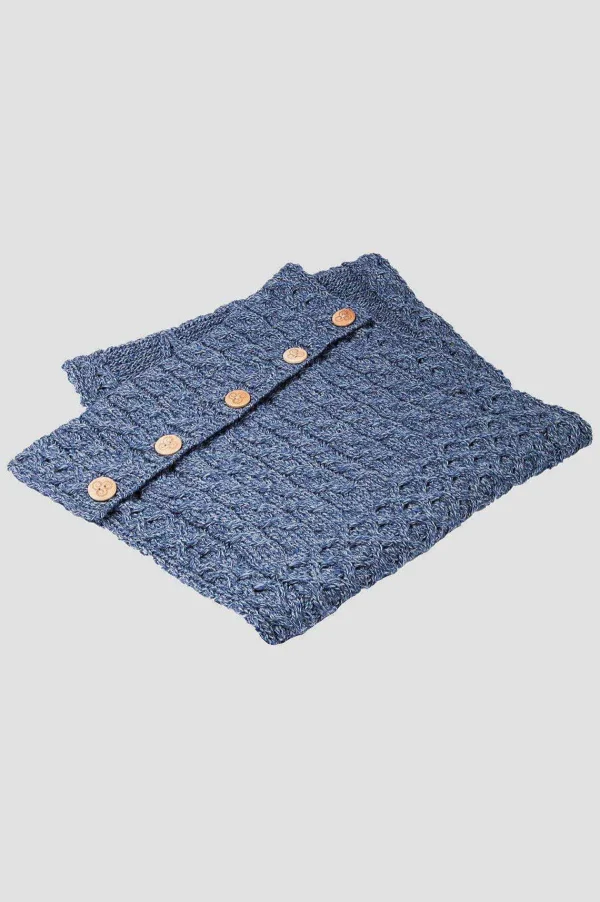 Aran Woollen Mills Merino Wool Throw In Denim* Throws