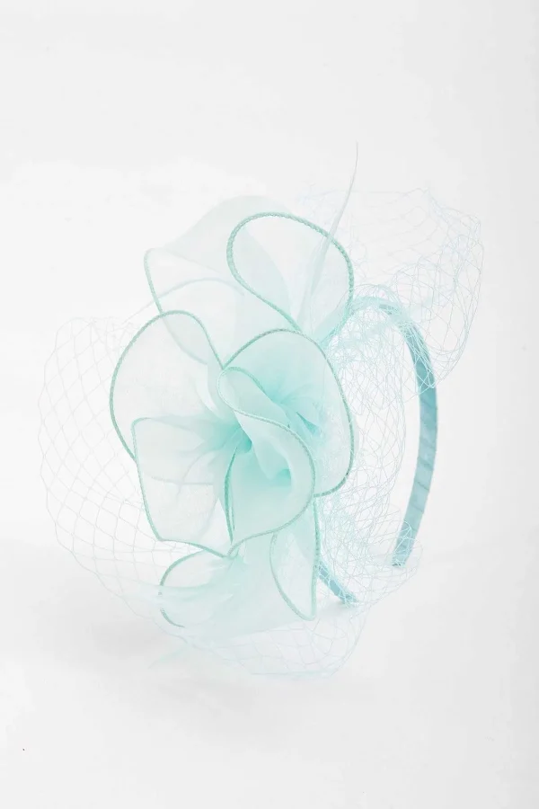 SOUL Accessories Mint Hairband Fascinator With Net & Feathers* Fascinators