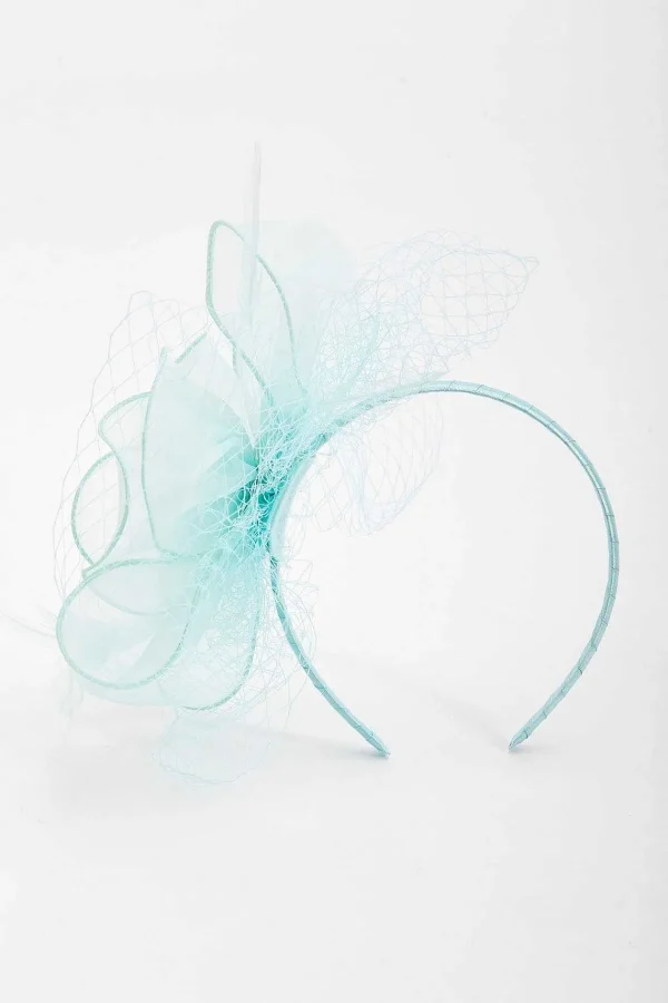 SOUL Accessories Mint Hairband Fascinator With Net & Feathers* Fascinators